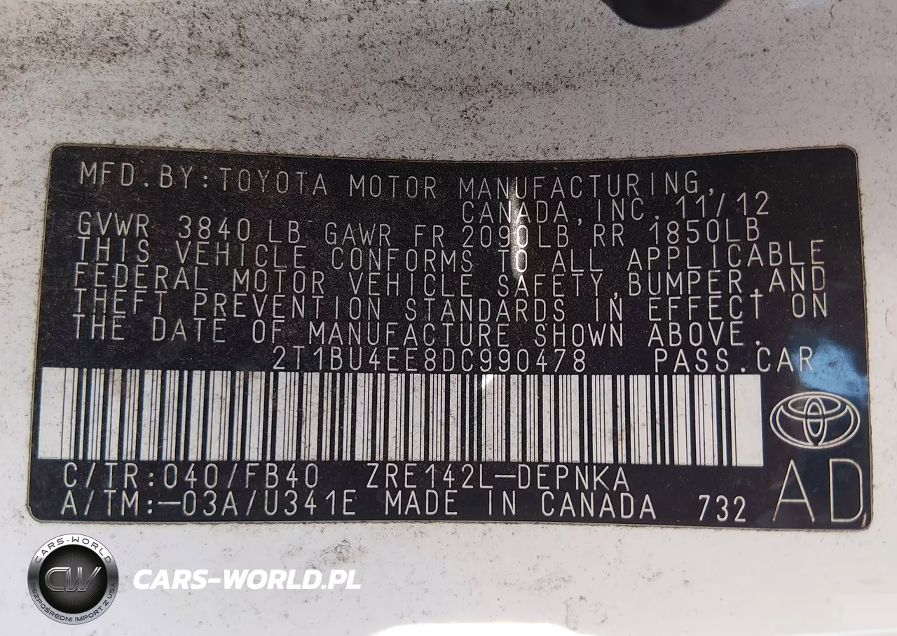 2013 Toyota Corolla Le VIN:2T1BU4EE8DC990478 - 9