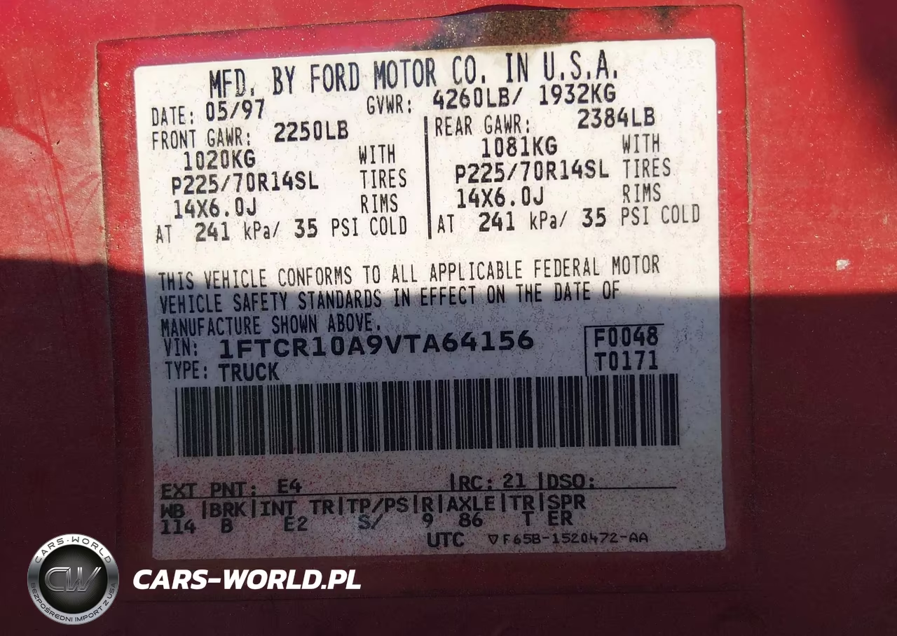 1997 Ford Ranger Splash-Xl-Xlt VIN:1FTCR10A9VTA64156 - 9