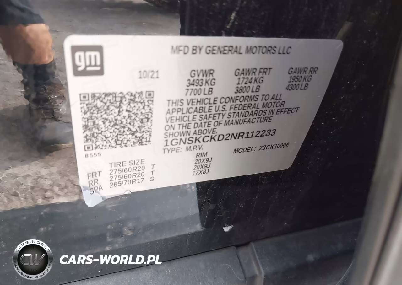 2022 Chevrolet Suburban 4Wd Lt VIN:1GNSKCKD2NR112233 - 9