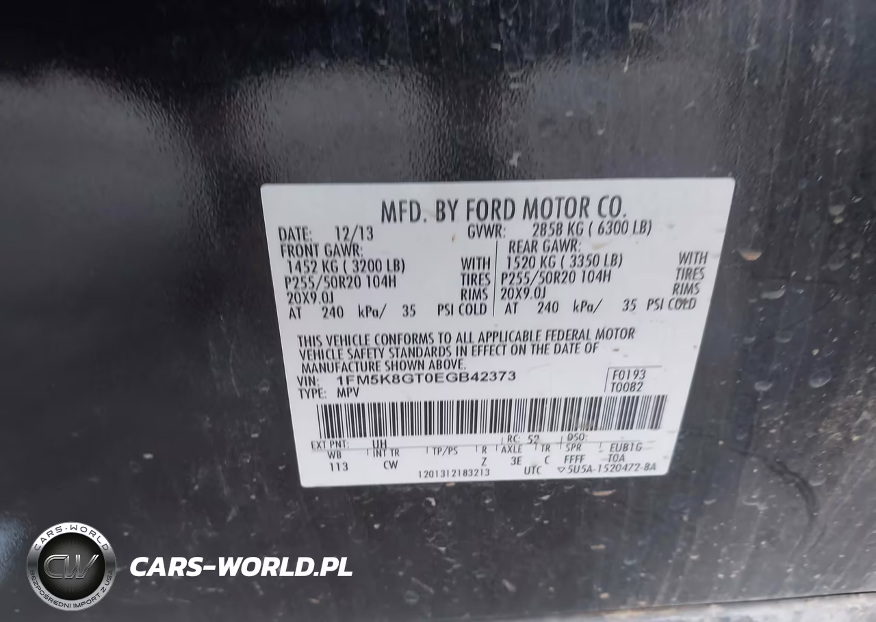 2014 Ford Explorer Sport VIN:1FM5K8GT0EGB42373 - 9