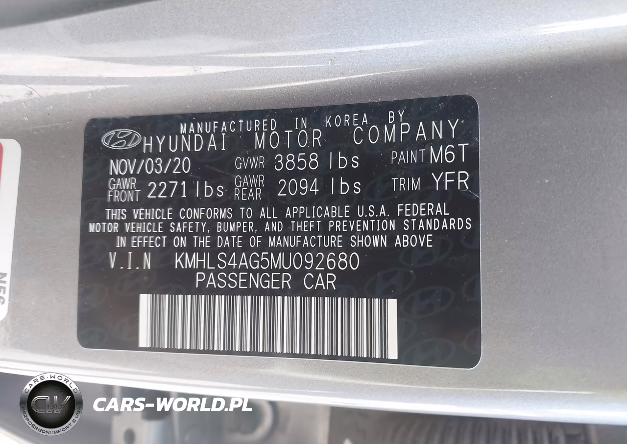 2021 Hyundai Elantra Sel VIN:KMHLS4AG5MU092680 - 9
