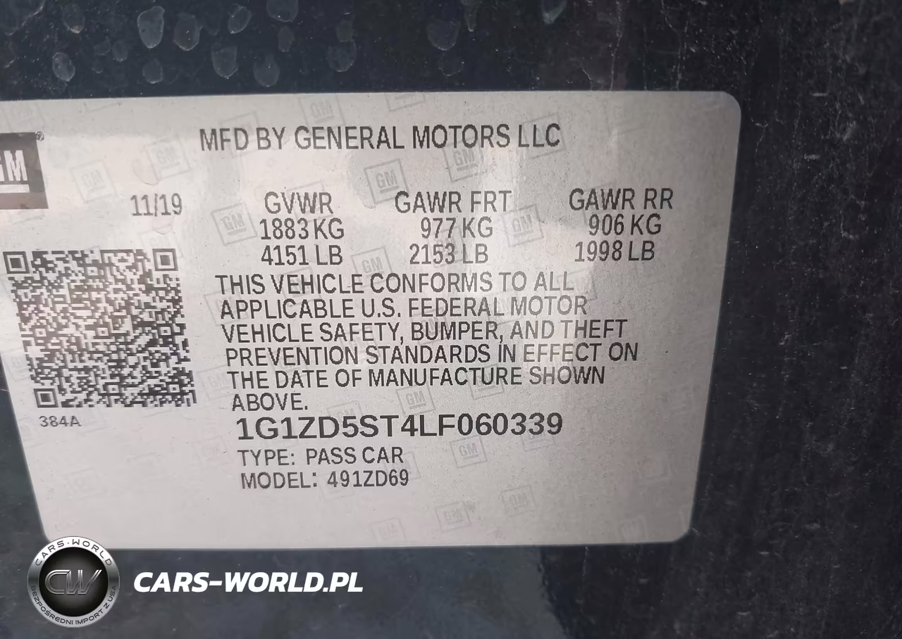 2020 Chevrolet Malibu Fwd Lt VIN:1G1ZD5ST4LF060339 - 9
