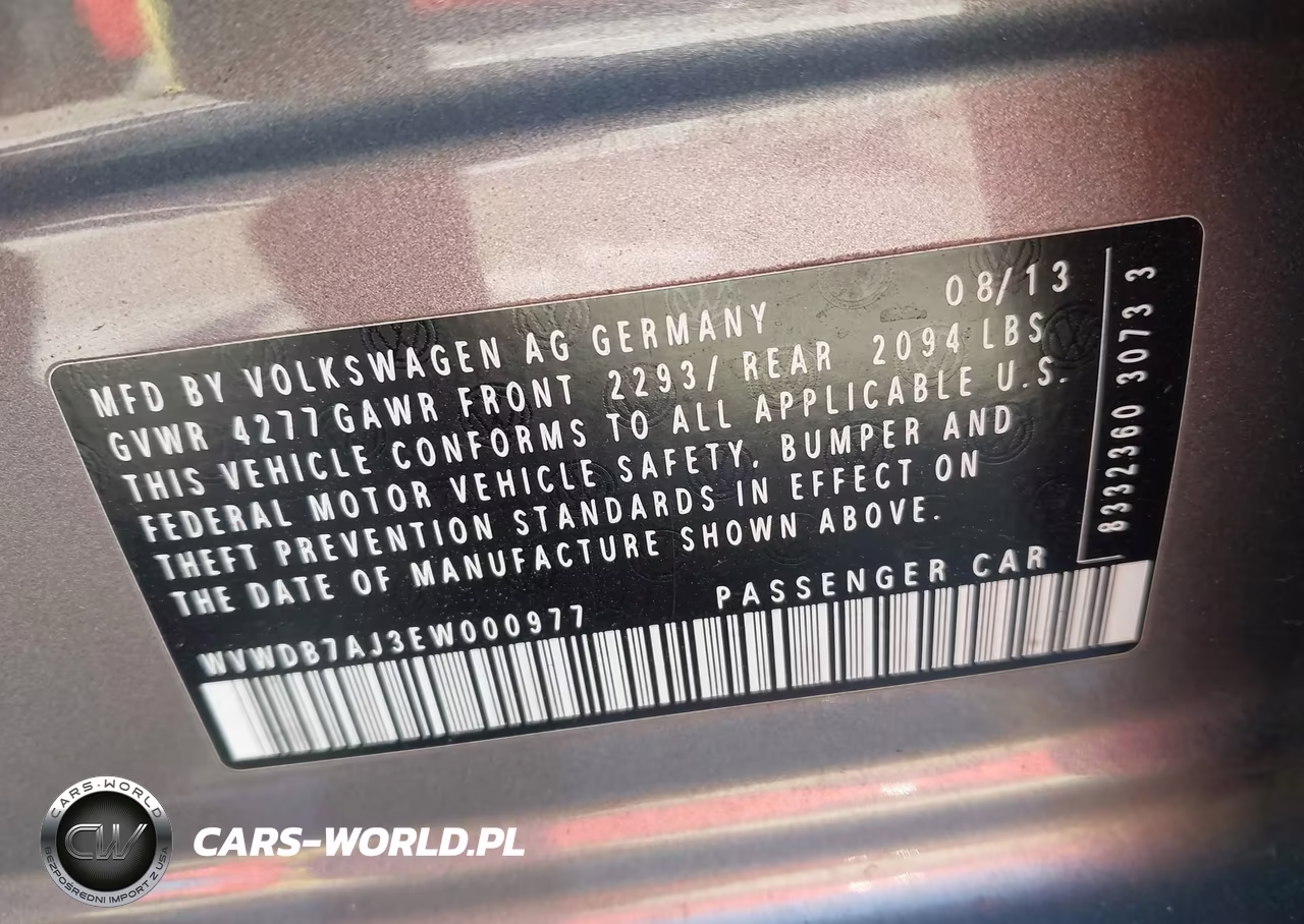 2014 Volkswagen Golf 2.5L VIN:WVWDB7AJ3EW000977 - 9