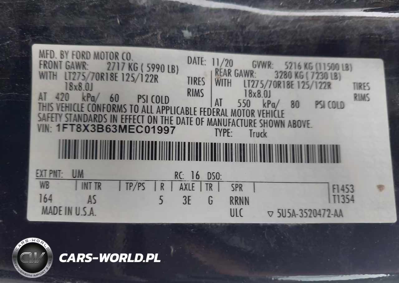 2021 Ford F-350 Xl VIN:1FT8X3B63MEC01997 - 8