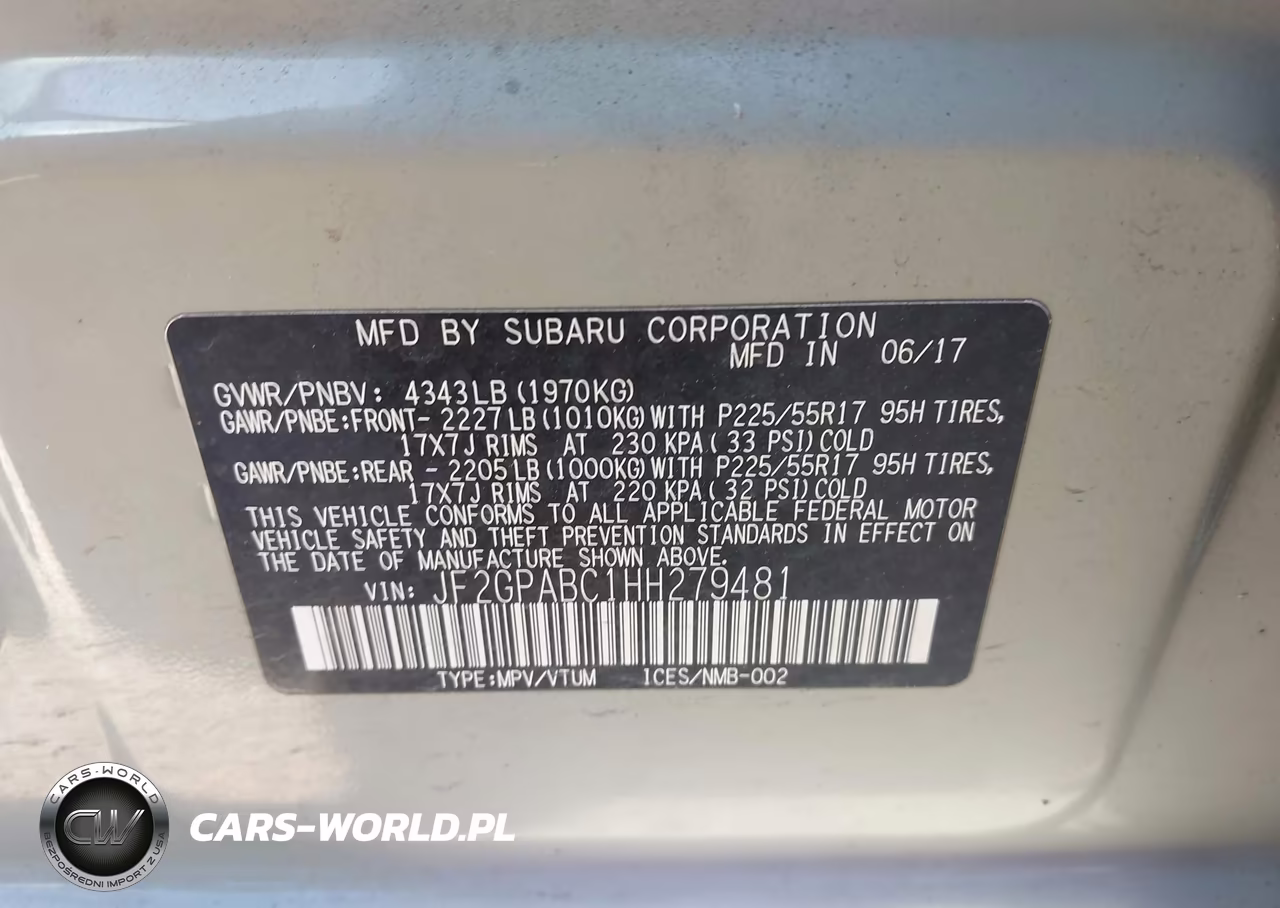2017 Subaru Crosstrek 2.0I Premium VIN:JF2GPABC1HH279481 - 9