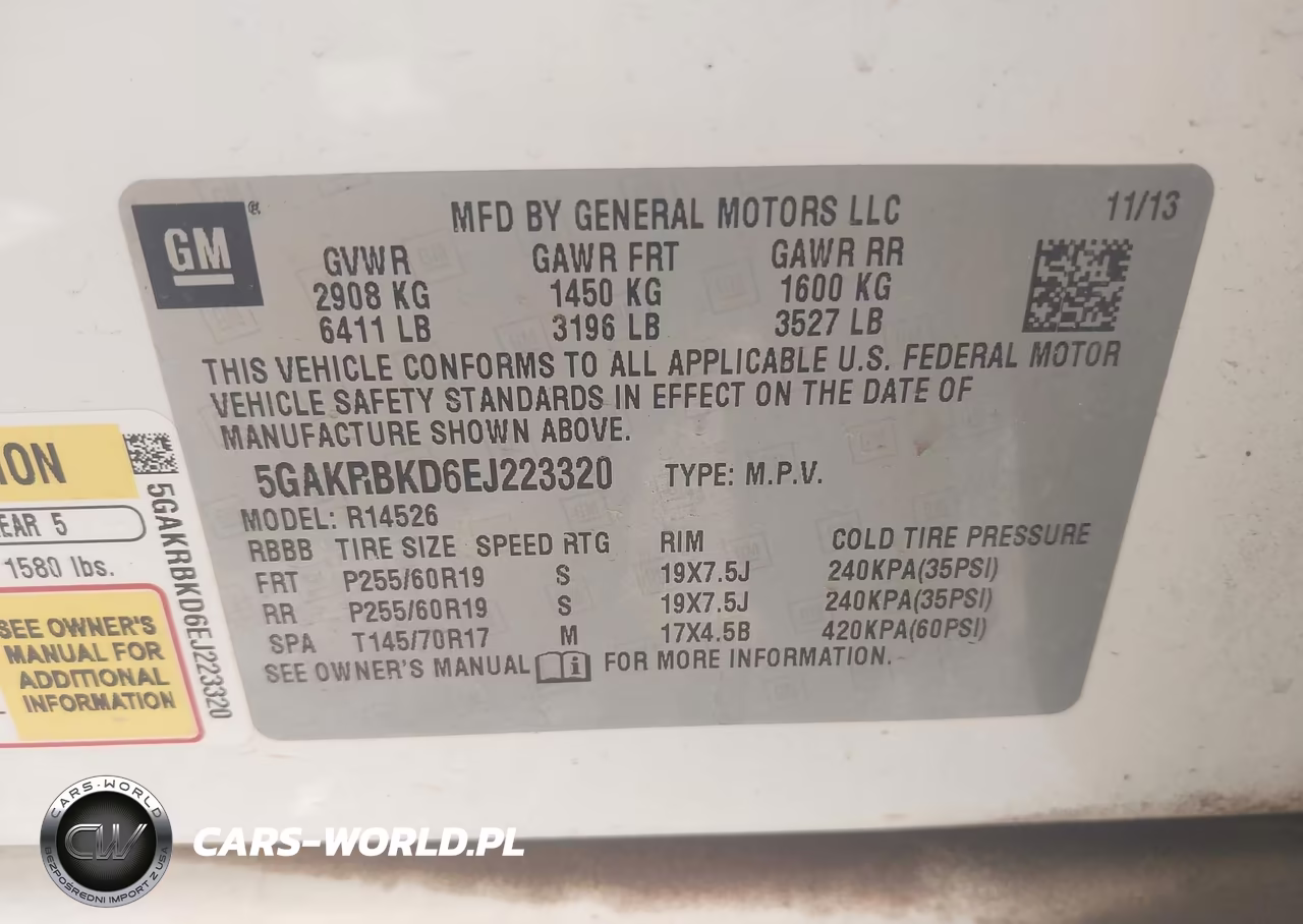 2014 Buick Enclave Leather VIN:5GAKRBKD6EJ223320 - 9