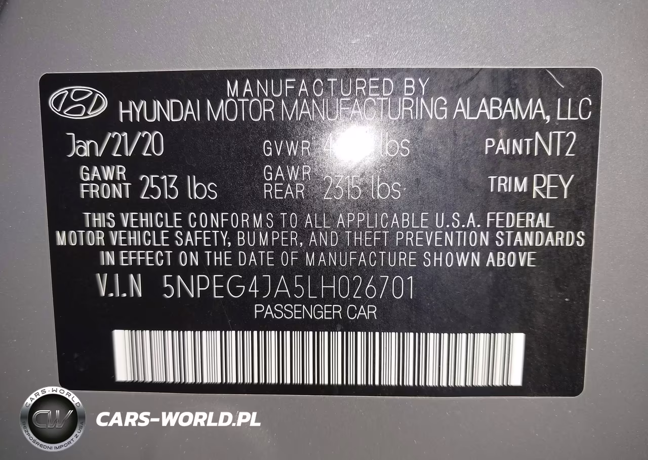 2020 Hyundai Sonata Se VIN:5NPEG4JA5LH026701 - 9