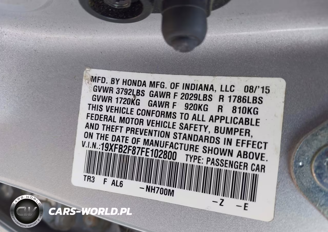 2015 Honda Civic Ex VIN:19XFB2F87FE102800 - 9