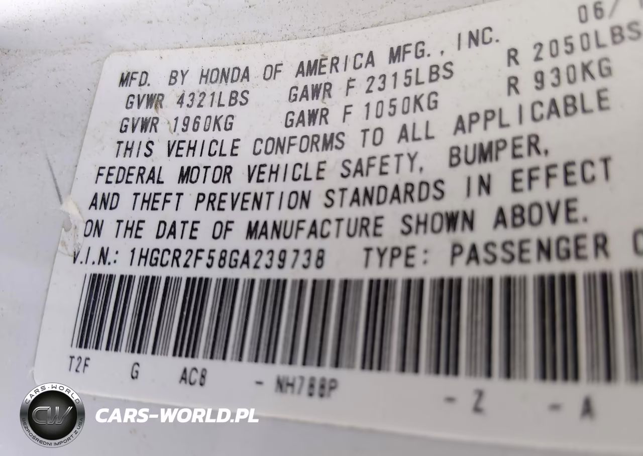 2016 Honda Accord Sport VIN:1HGCR2F58GA239738 - 9