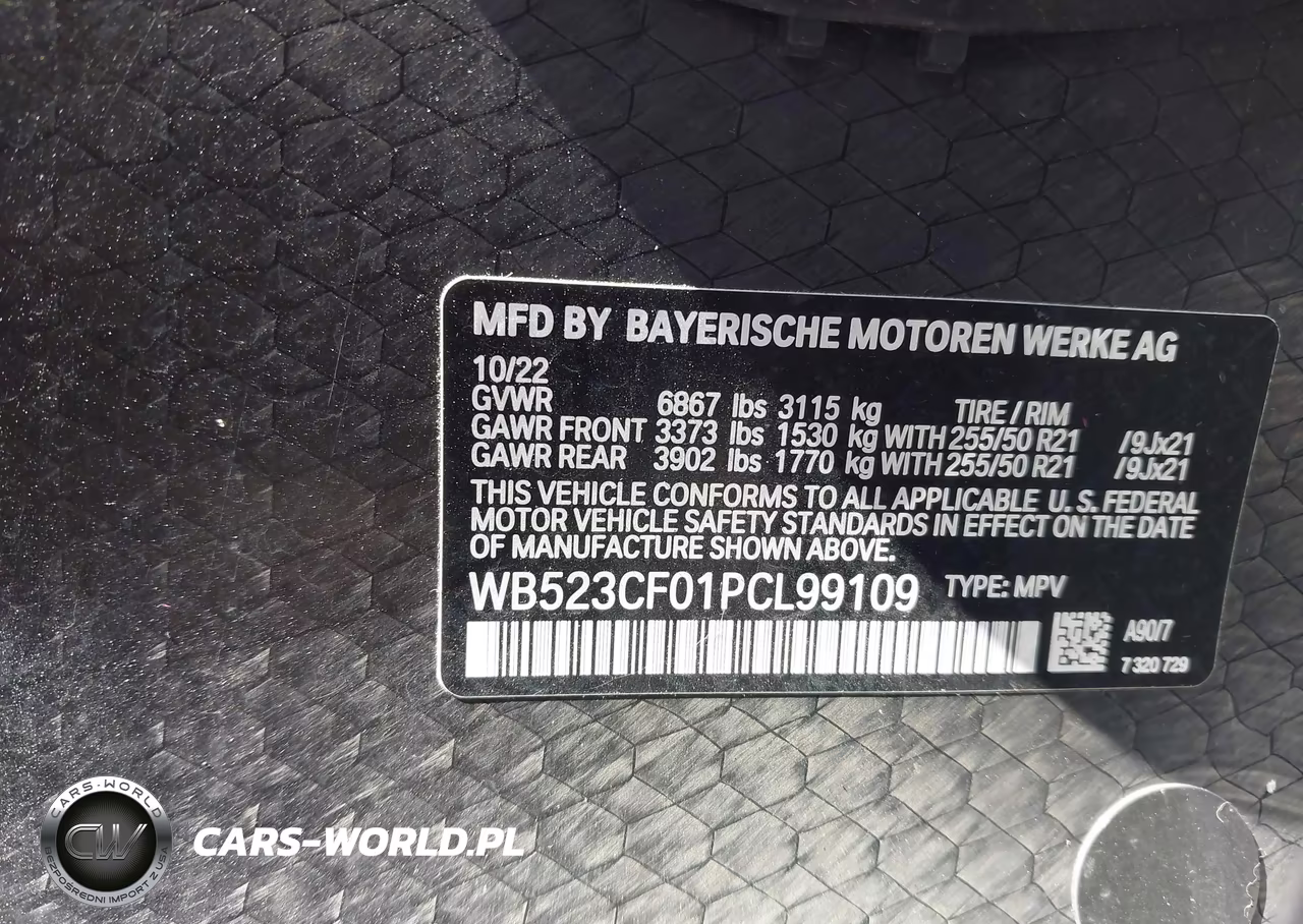 2023 BMW Ix xDrive50 VIN:WB523CF01PCL99109 - 9