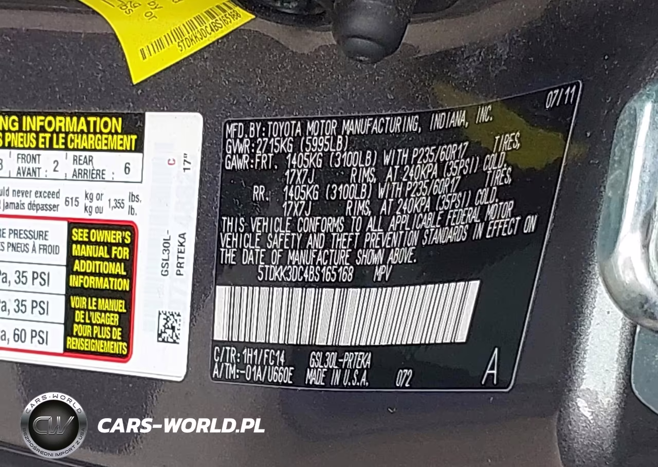 2011 Toyota Sienna Le V6 VIN:5TDKK3DC4BS165168 - 9