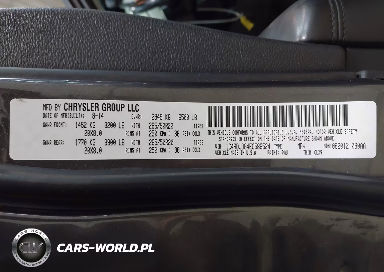 2014 Dodge Durango Limited VIN:1C4RDJDG4EC586524 - 9