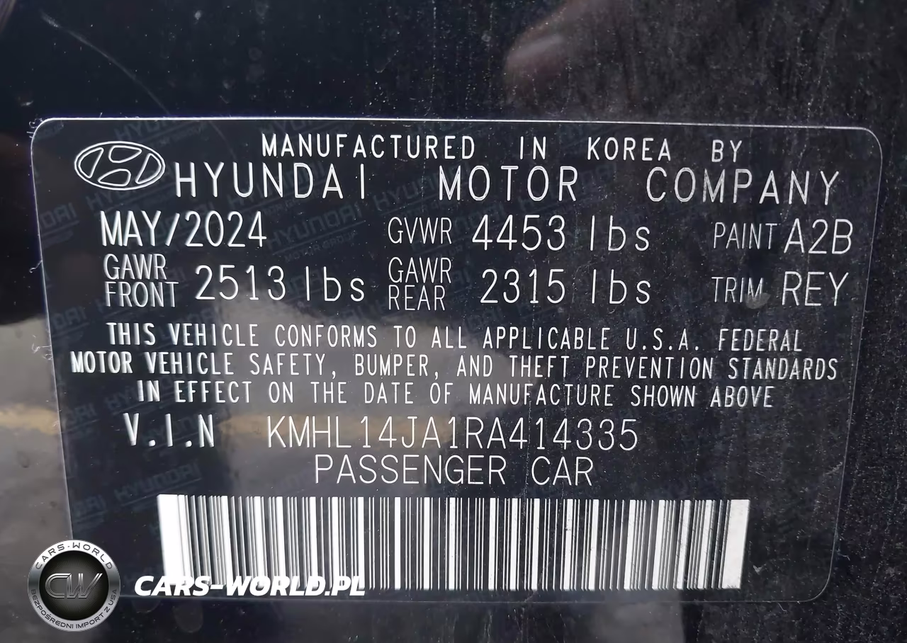 2024 Hyundai Sonata Sel VIN:KMHL14JA1RA414335 - 9