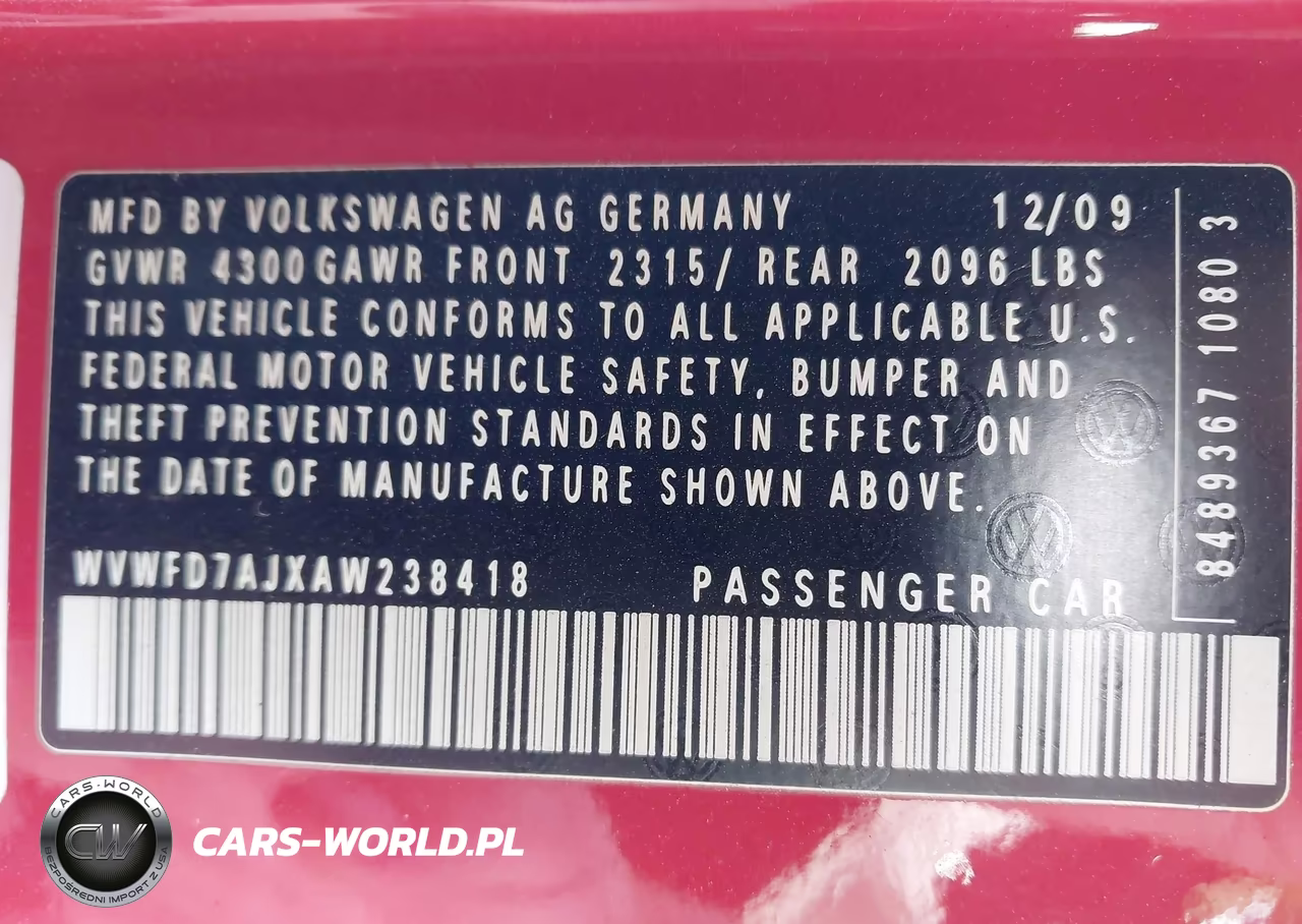 2010 Volkswagen Gti 2-Door VIN:WVWFD7AJXAW238418 - 9