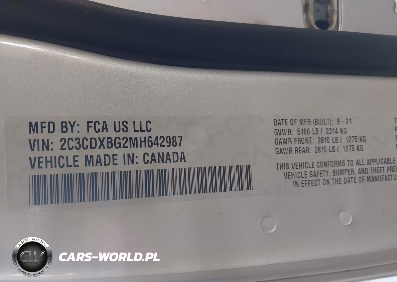 2021 Dodge Charger Sxt Rwd VIN:2C3CDXBG2MH642987 - 9