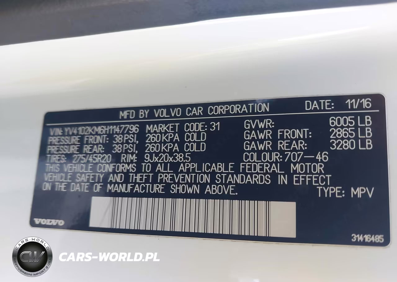 2017 Volvo Xc90 T5 R-Design VIN:YV4102KM6H1147796 - 9