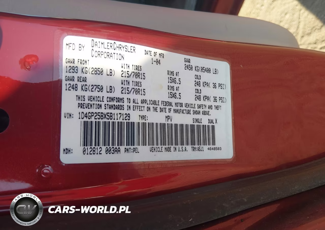 2005 Dodge Caravan Se VIN:1D4GP25BX5B117129 - 9