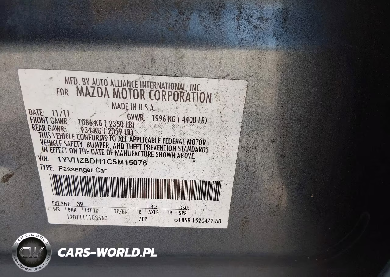 2012 Mazda Mazda6 I Touring VIN:1YVHZ8DH1C5M15076 - 9