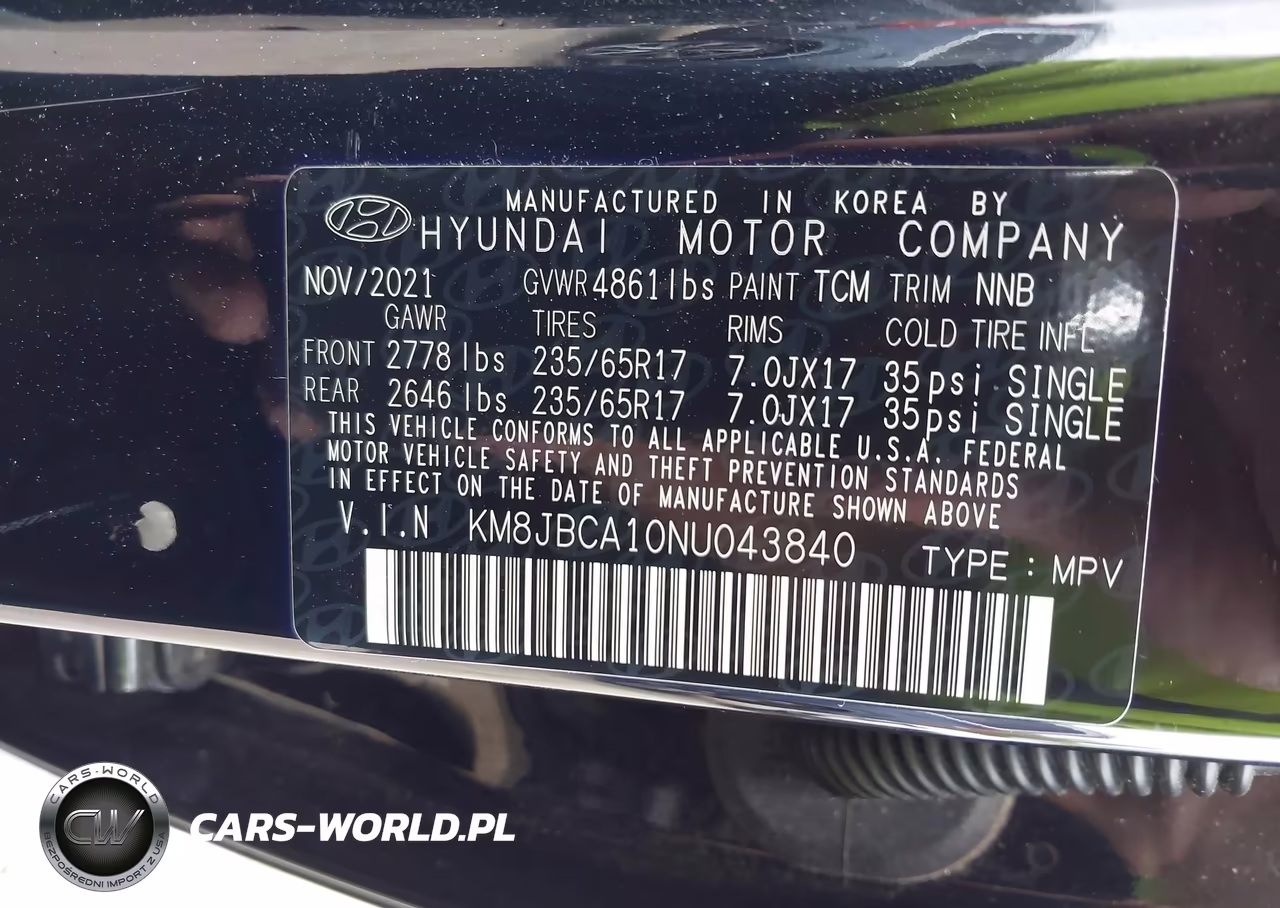 2022 Hyundai Tucson Hybrid Blue VIN:KM8JBCA10NU043840 - 9
