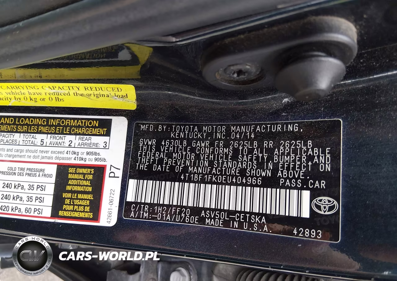 2014 Toyota Camry Se VIN:4T1BF1FK0EU404966 - 9