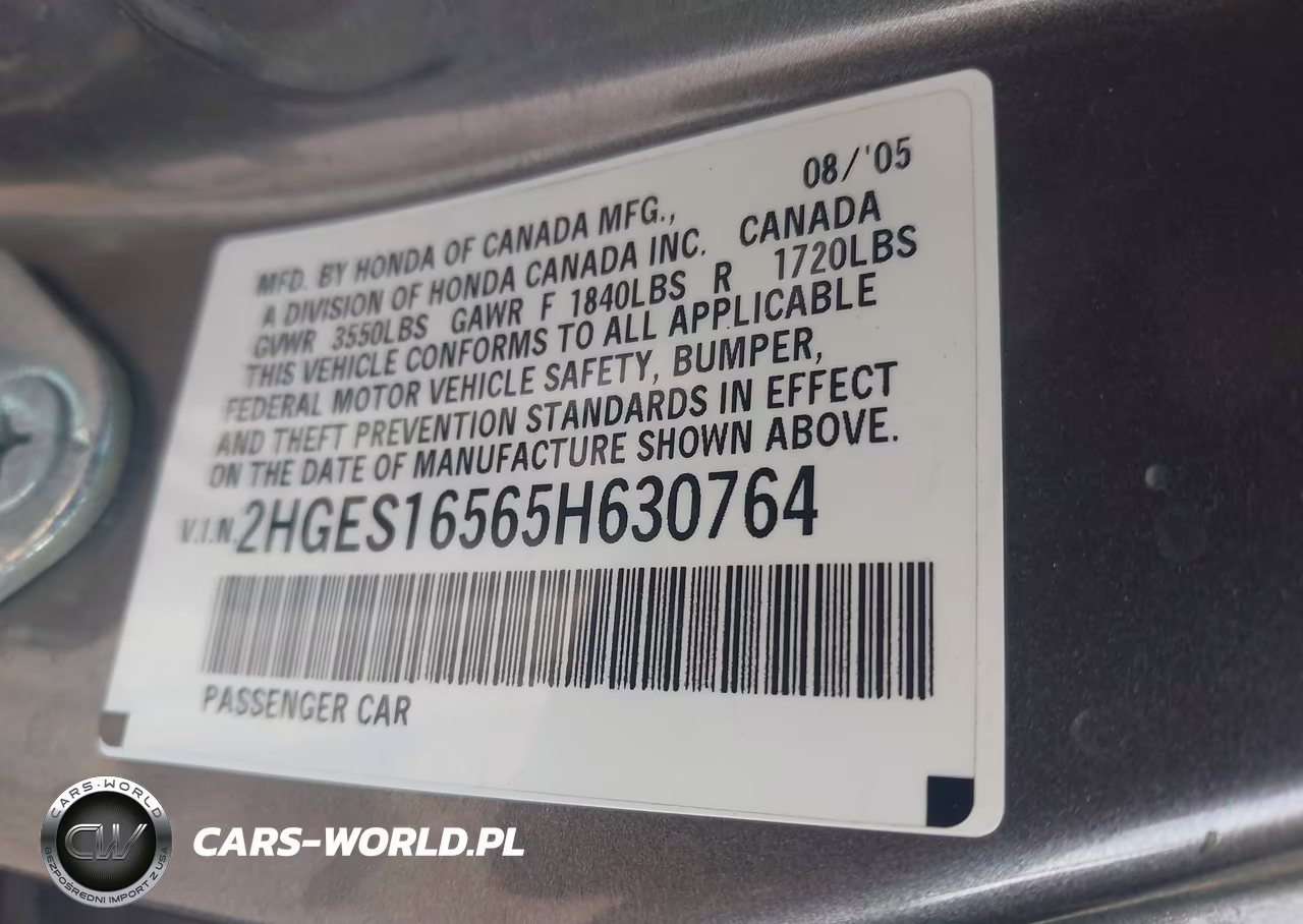 2005 Honda Civic Lx VIN:2HGES16565H630764 - 9