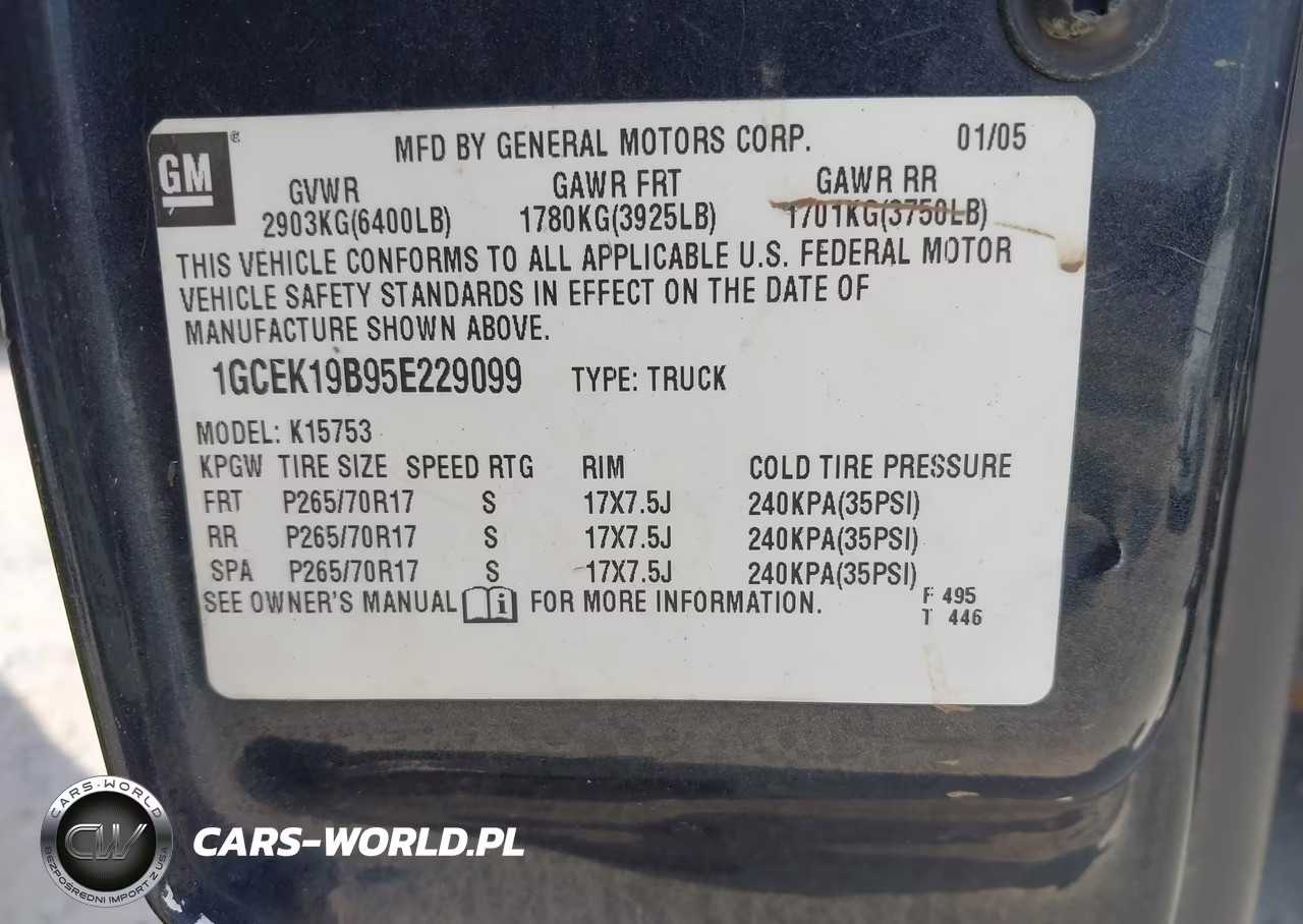 2005 Chevrolet Silverado 1500 Z71 VIN:1GCEK19B95E229099 - 9