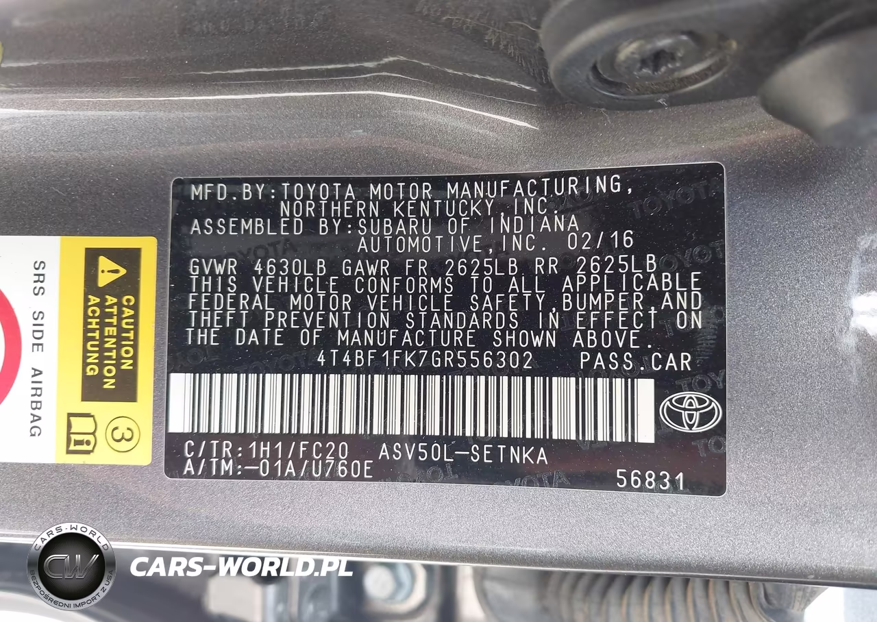 2016 Toyota Camry Le VIN:4T4BF1FK7GR556302 - 9