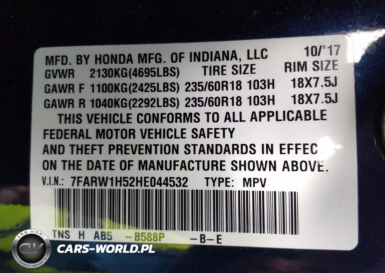 2017 Honda Cr-V Ex VIN:7FARW1H52HE044532 - 9