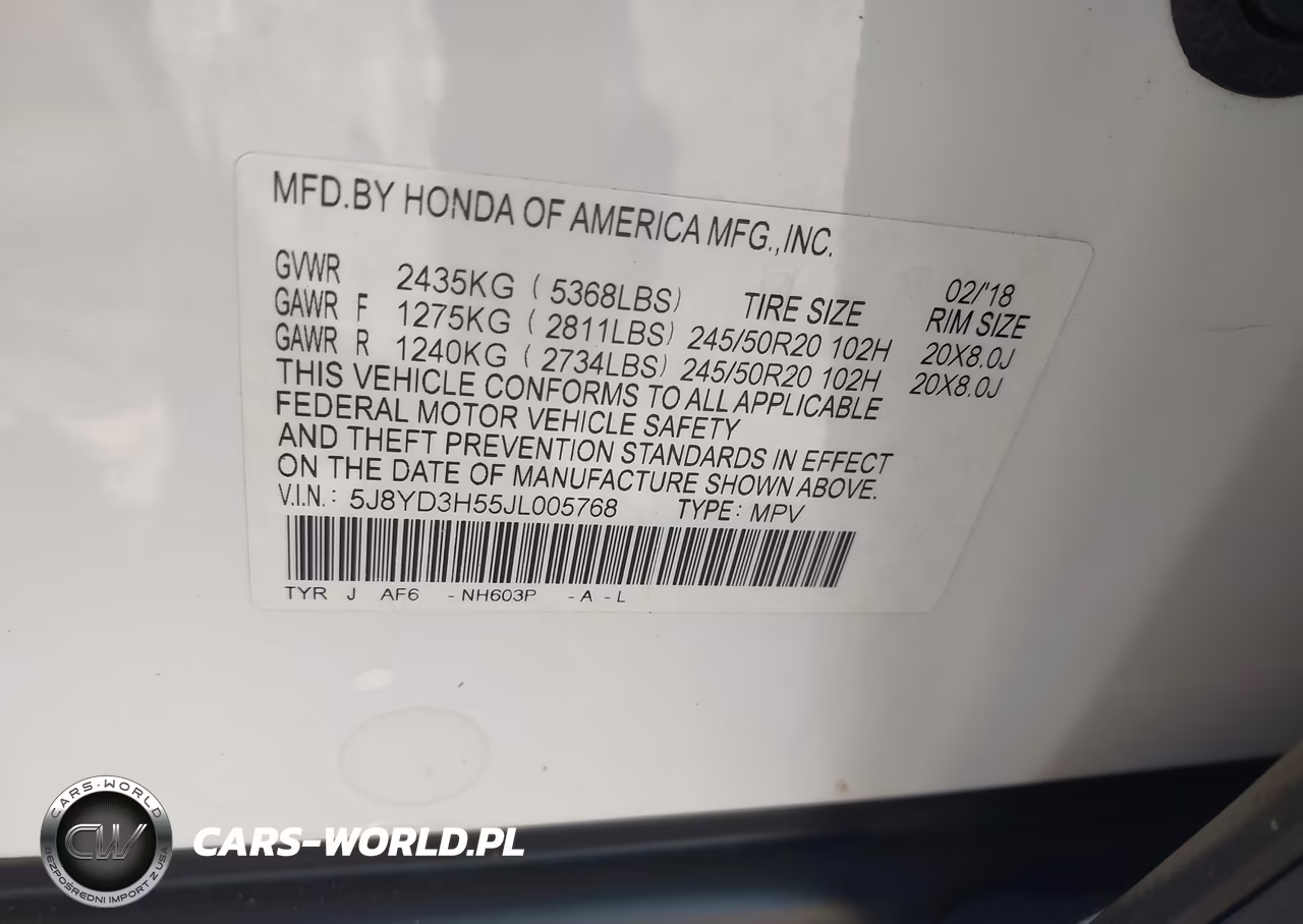2018 Acura Mdx Technology Package Acurawatch Plus Pkg VIN:5J8YD3H55JL005768 - 9