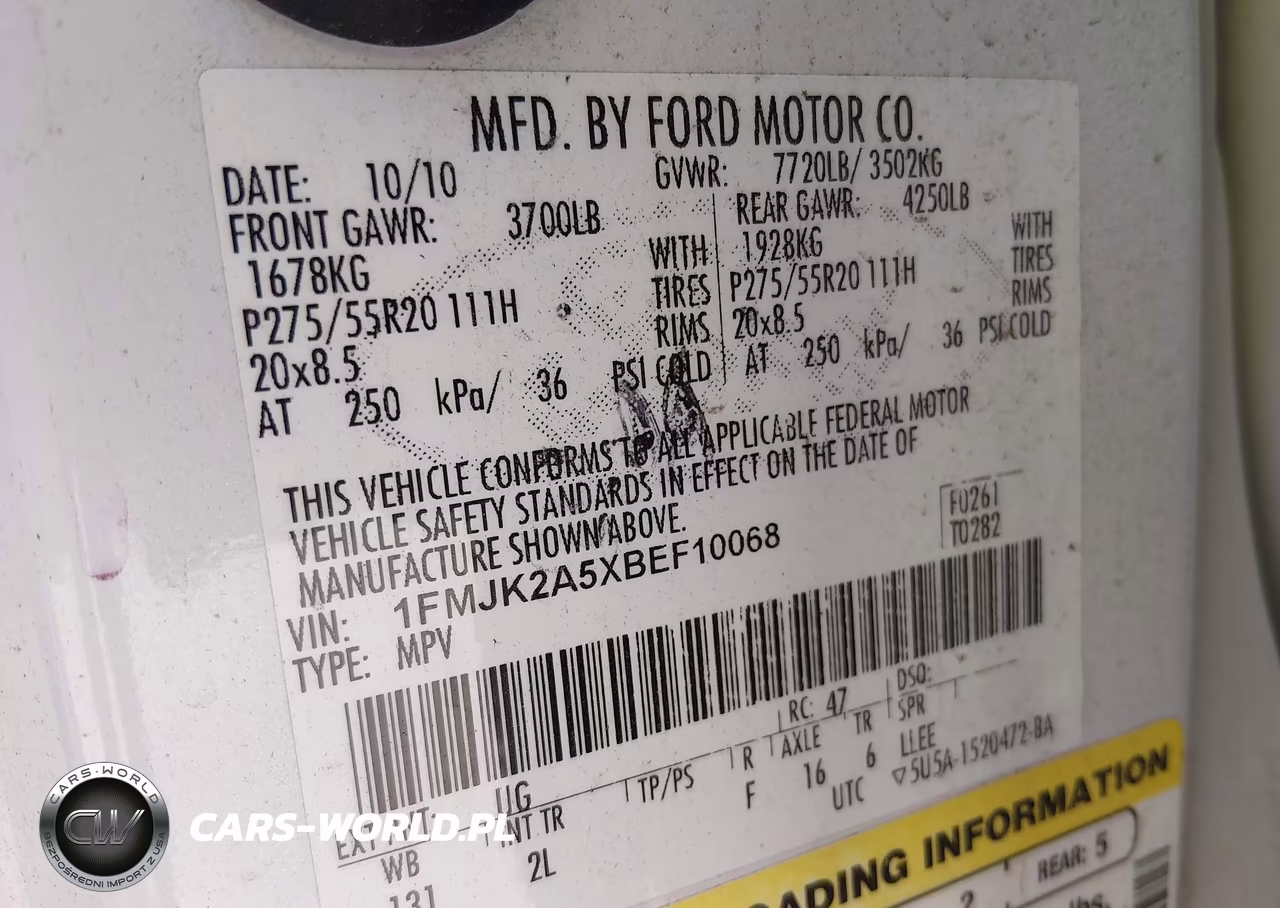 2011 Ford Expedition El Limited VIN:1FMJK2A5XBEF10068 - 9