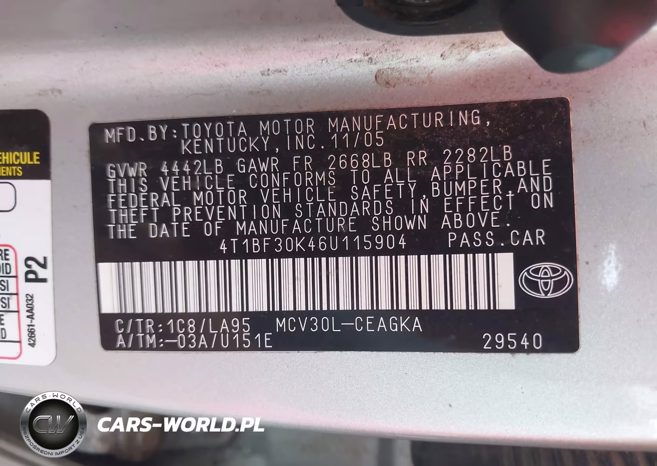 2006 Toyota Camry Xle V6 VIN:4T1BF30K46U115904 - 9