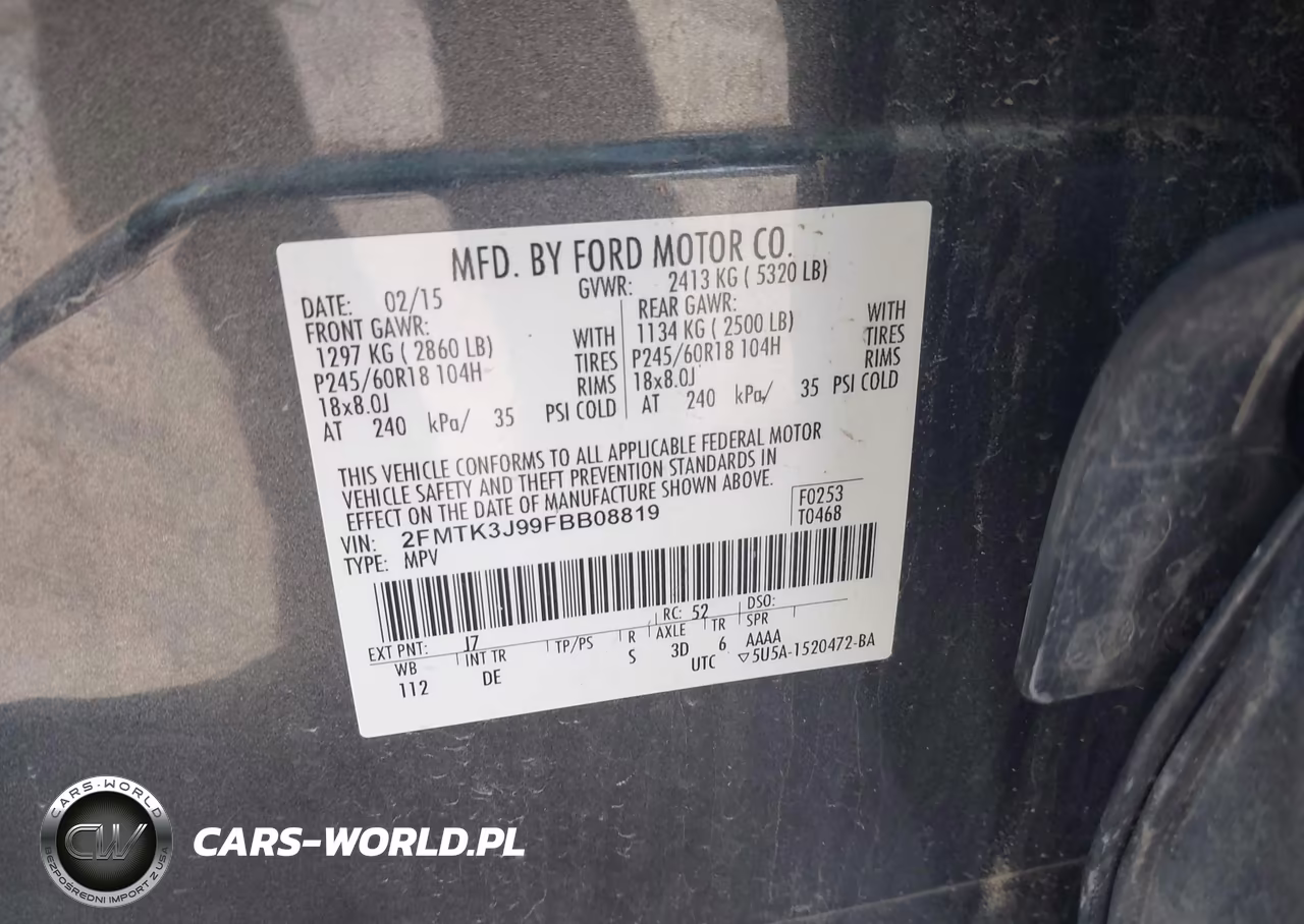 2015 FORD EDGE SEL  VIN:2FMTK3J99FBB08819 - 9