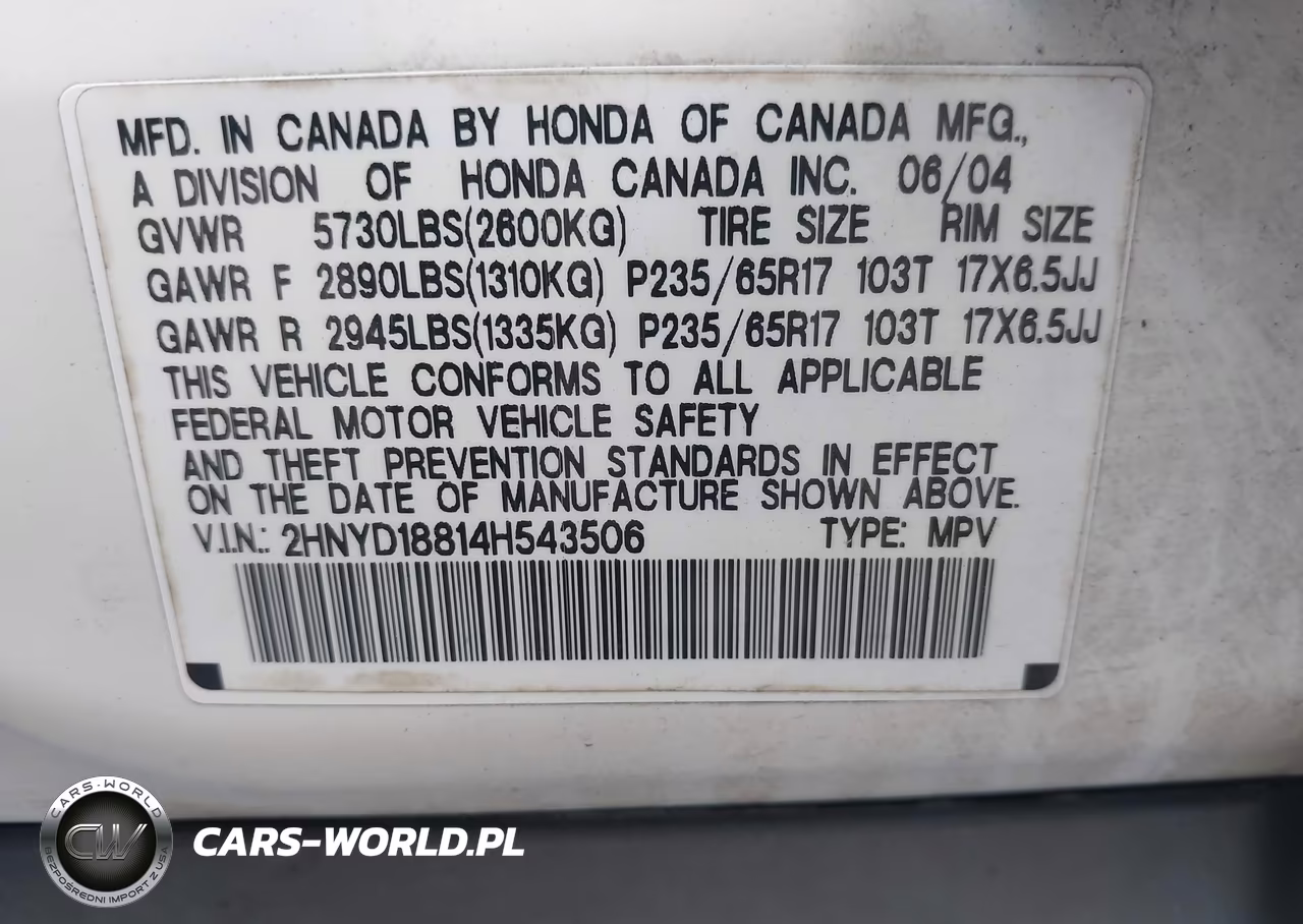 2004 Acura Mdx VIN:2HNYD18814H543506 - 9