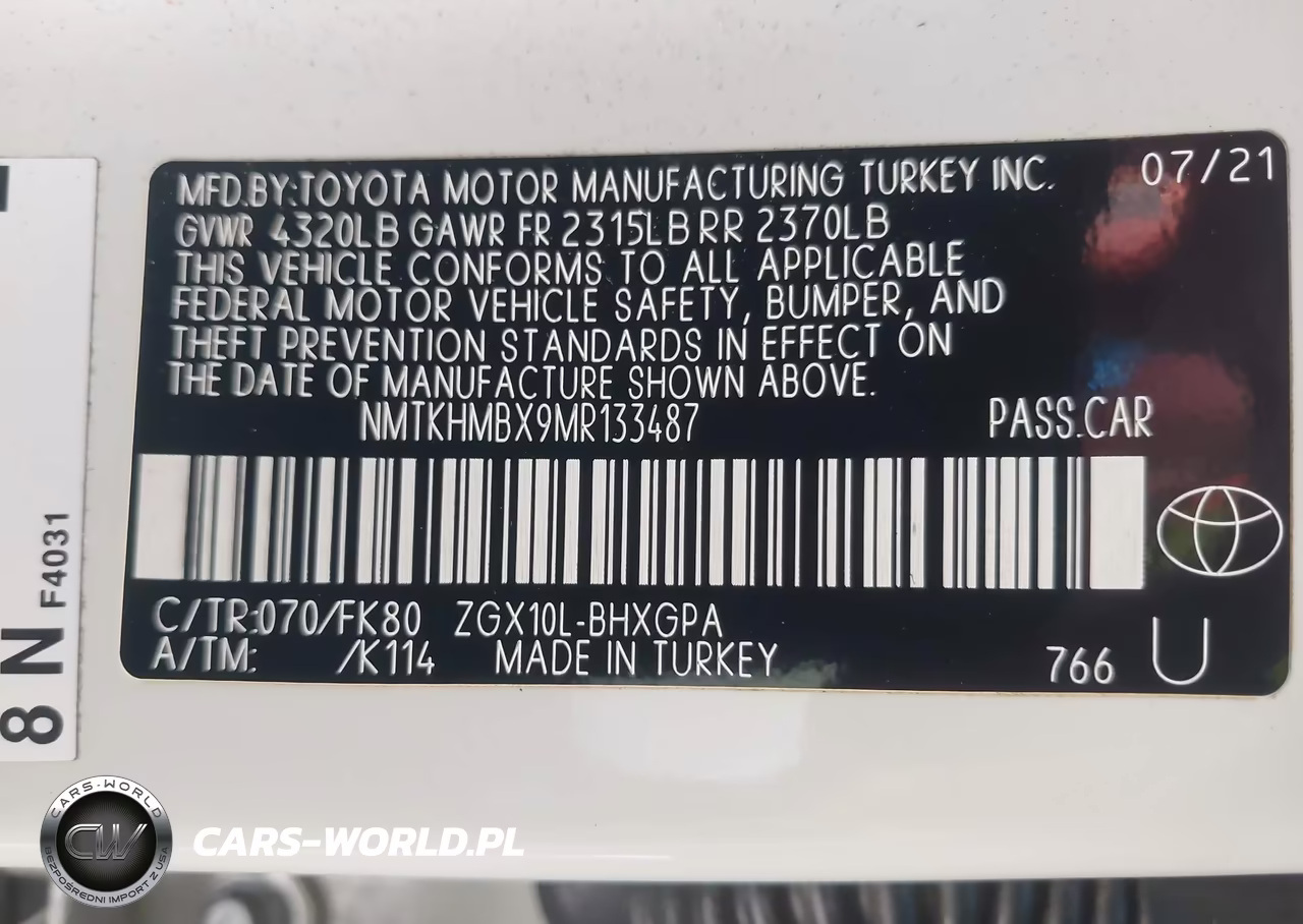 2021 Toyota C-Hr Xle VIN:NMTKHMBX9MR133487 - 9