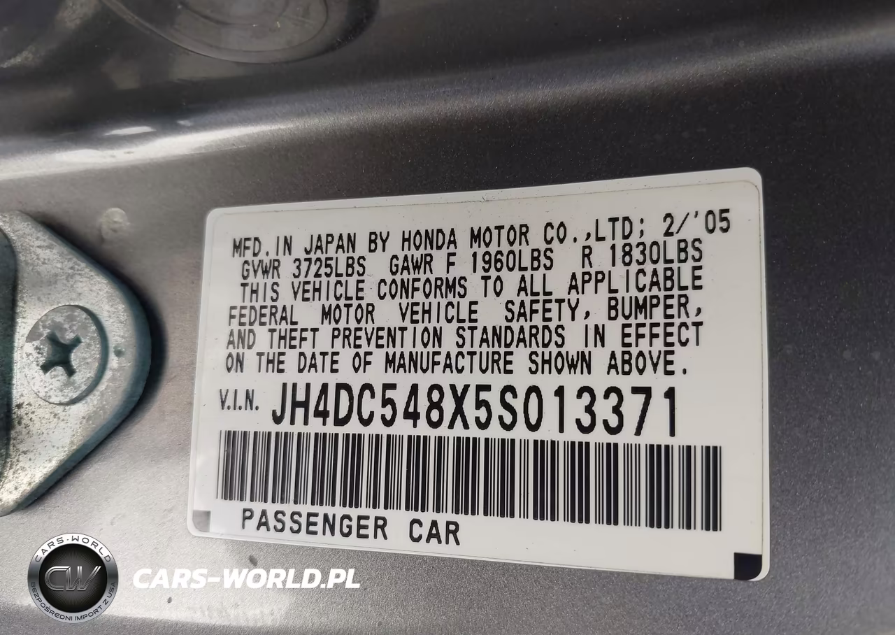 2005 Acura Rsx VIN:JH4DC548X5S013371 - 9