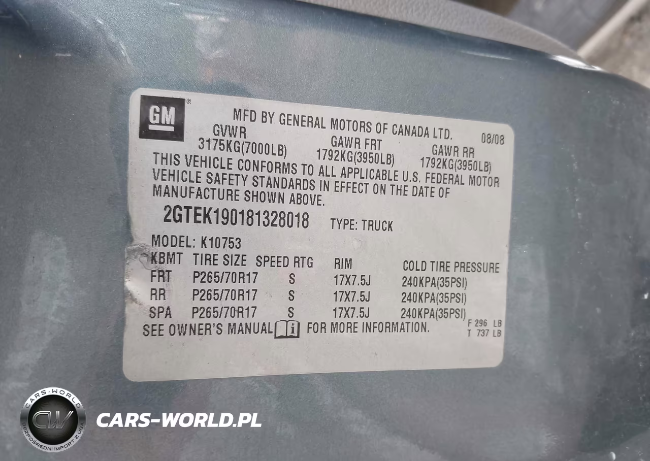 2008 GMC Sierra 1500 Work Truck VIN:2GTEK190181328018 - 9