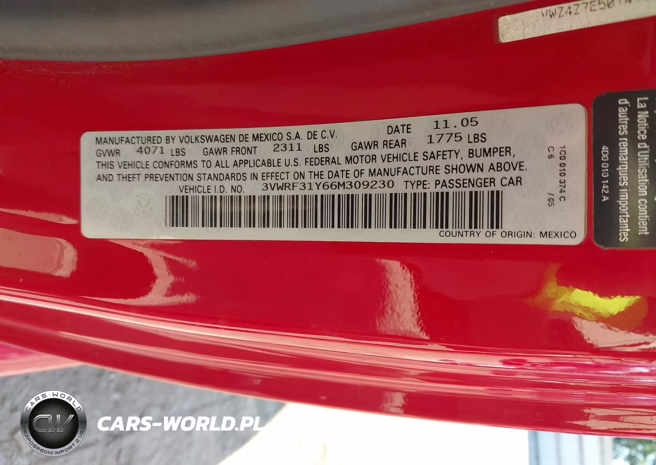 2006 Volkswagen New Beetle 2.5 VIN:3VWRF31Y66M309230 - 9