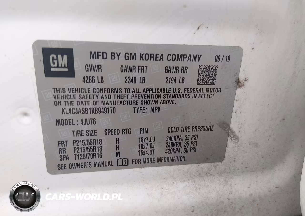 2019 Buick Encore Fwd Preferred VIN:KL4CJASB1KB949170 - 9