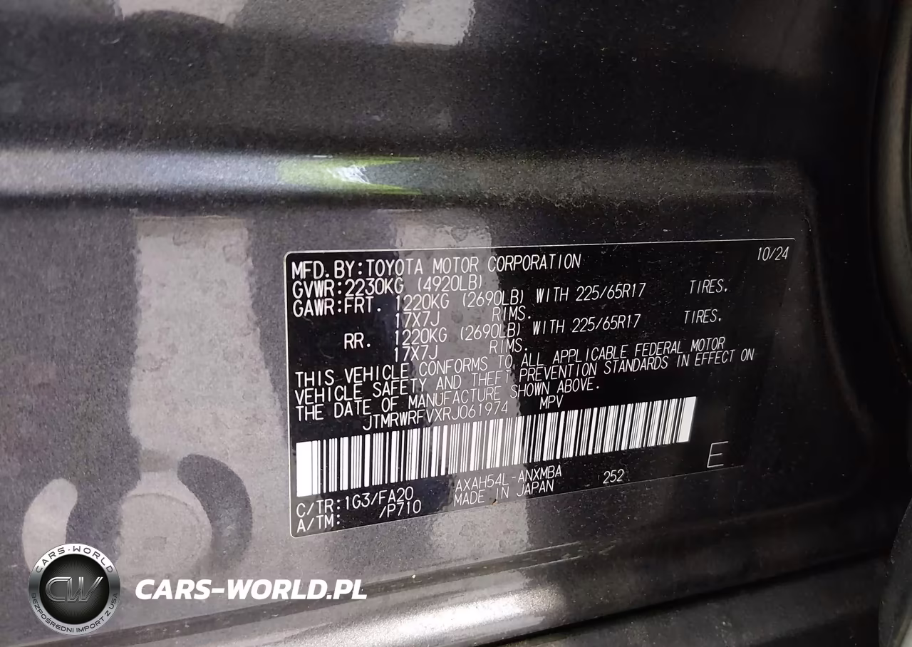 2024 Toyota Rav4 Hybrid Xle VIN:JTMRWRFVXRJ061974 - 9