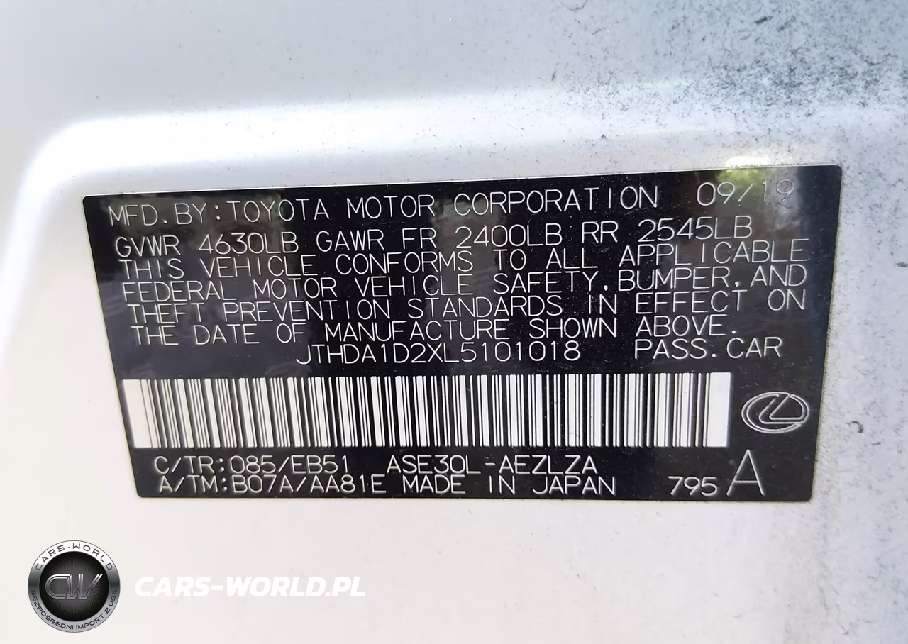 2020 Lexus Is 300 VIN:JTHDA1D2XL5101018 - 9