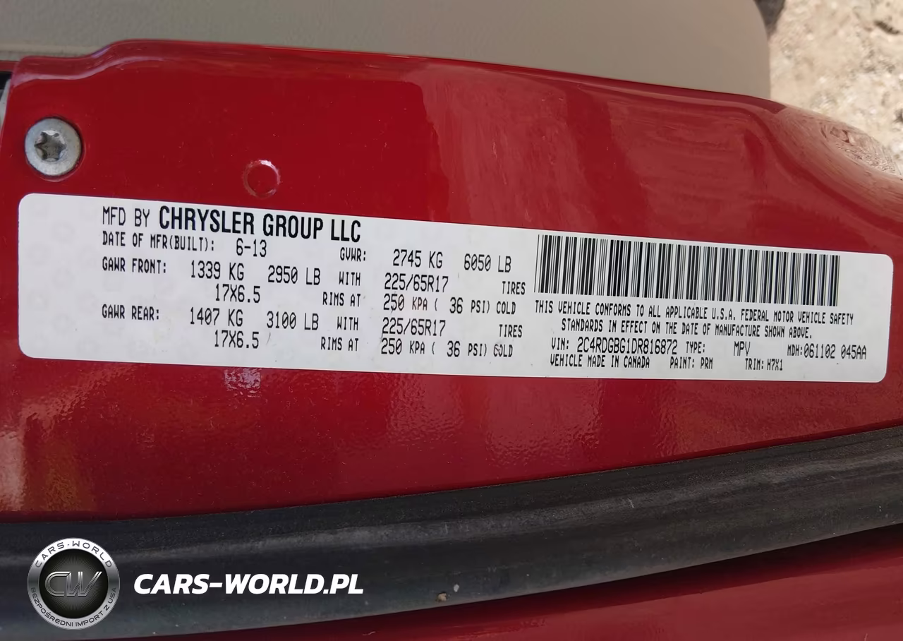 2013 Dodge Grand Caravan American Value Pkg VIN:2C4RDGBG1DR816872 - 9
