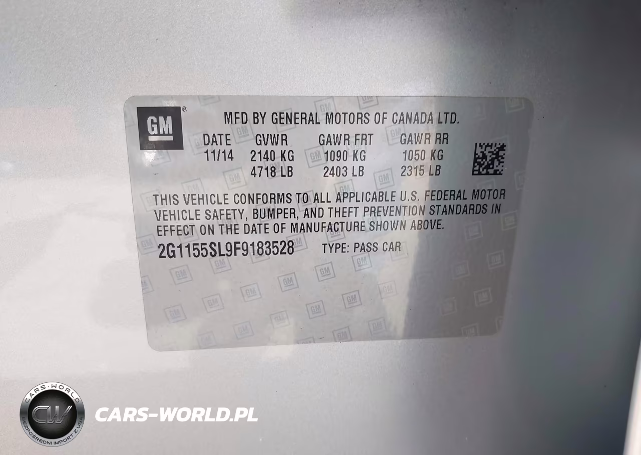 2015 Chevrolet Impala 1Lz VIN:2G1155SL9F9183528 - 9