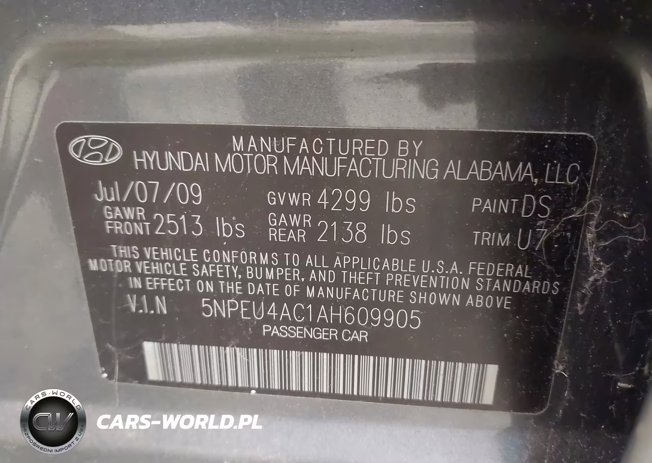 2010 Hyundai Sonata Se VIN:5NPEU4AC1AH609905 - 9