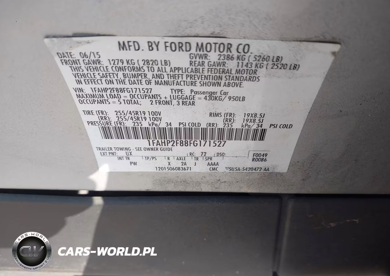 2015 Ford Taurus Limited VIN:1FAHP2F88FG171527 - 9