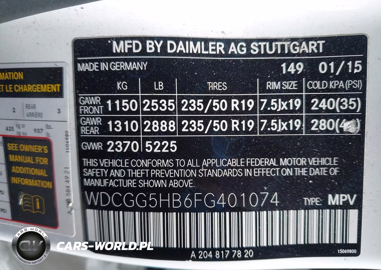 2015 Mercedes-Benz Glk 350 VIN:WDCGG5HB6FG401074 - 9