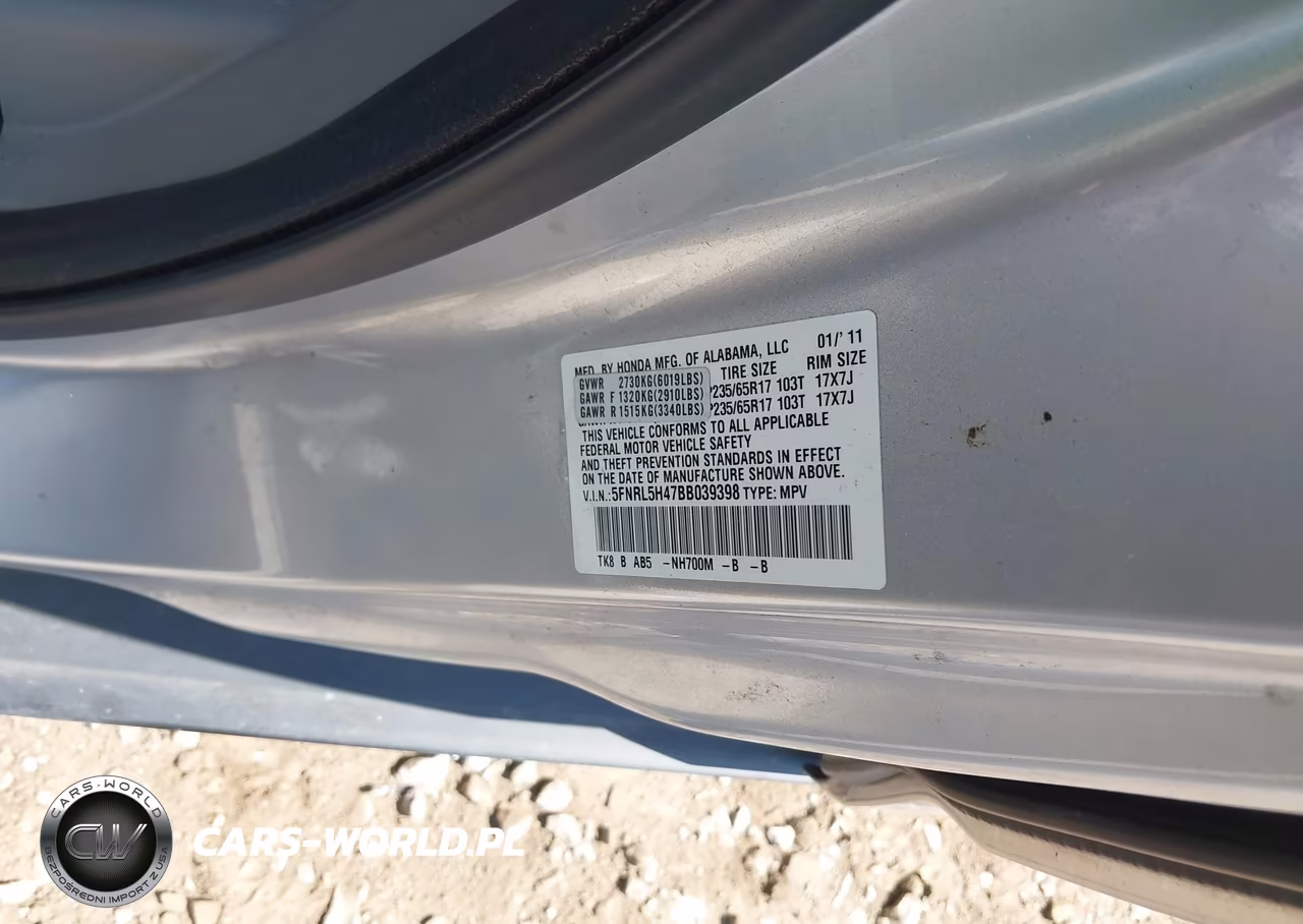 2011 Honda Odyssey Ex VIN:5FNRL5H47BB039398 - 9