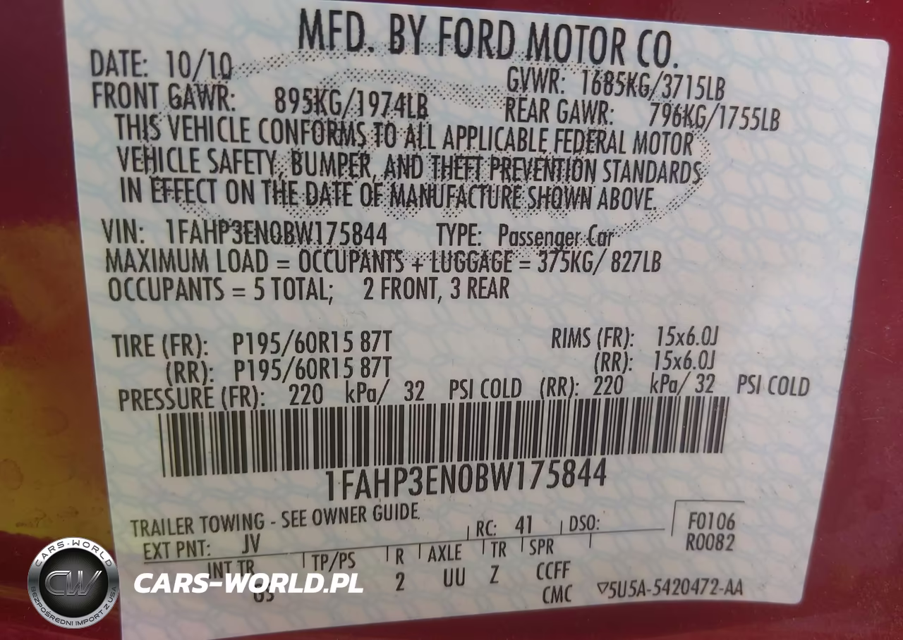 2011 Ford Focus S VIN:1FAHP3EN0BW175844 - 9