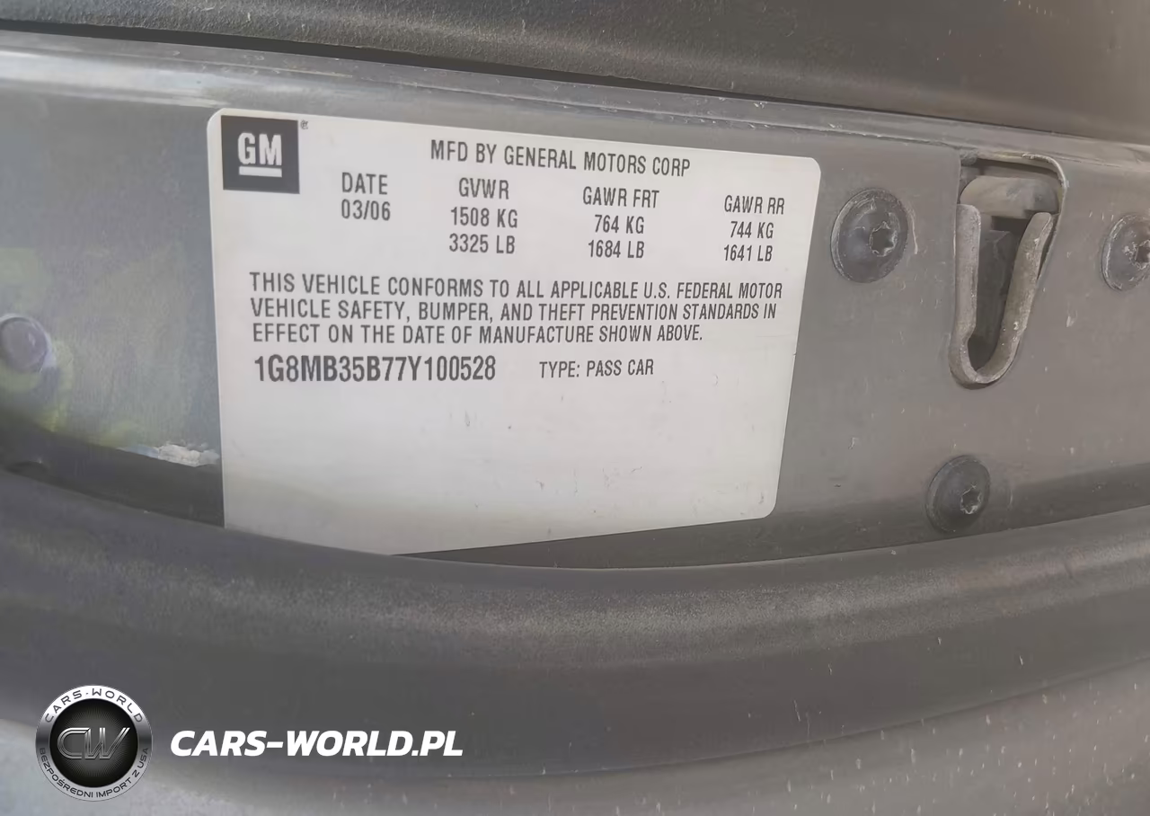 2007 Saturn Sky VIN:1G8MB35B77Y100528 - 9