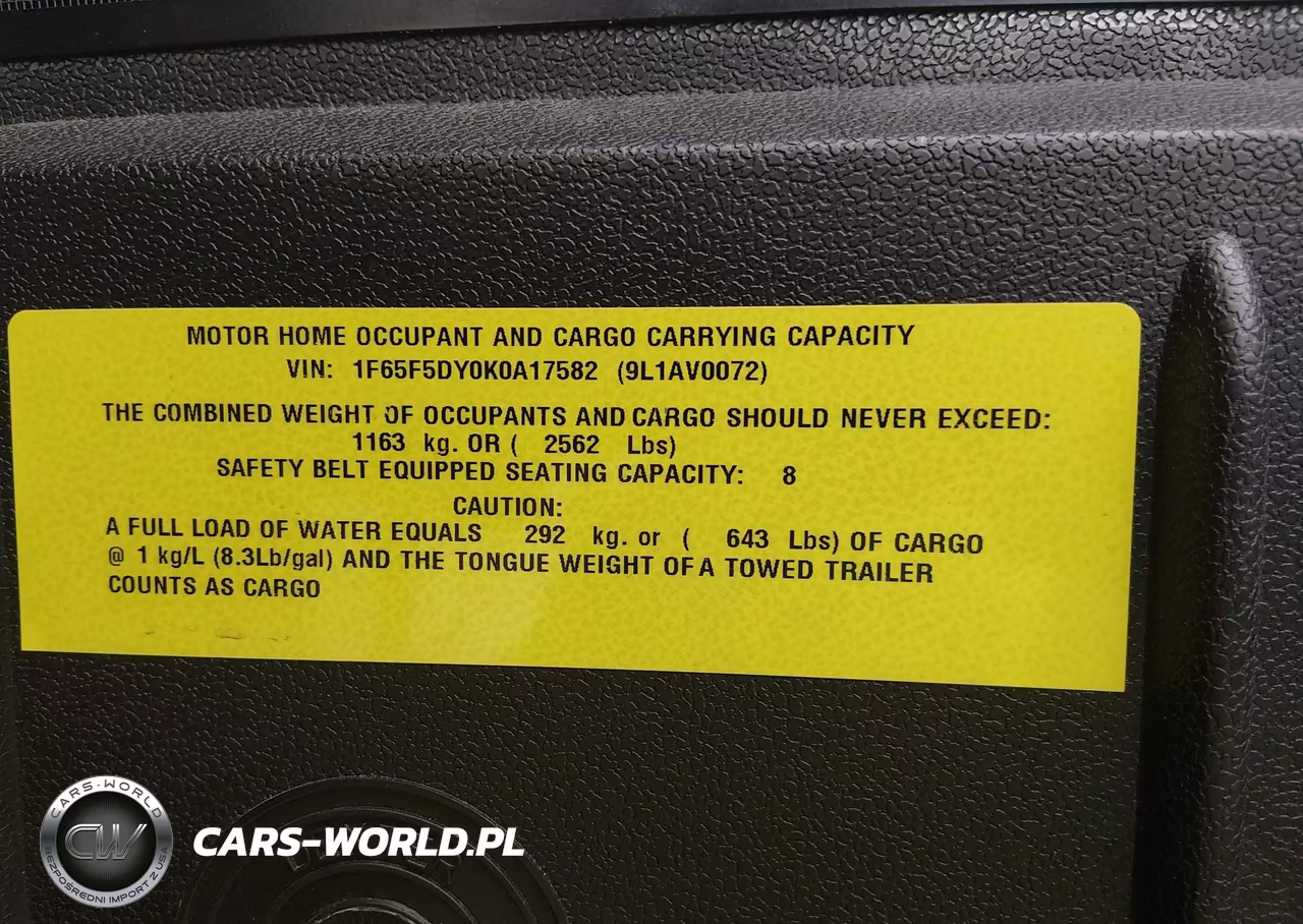 2019 Ford F53 VIN:1F65F5DY0K0A17582 - 9