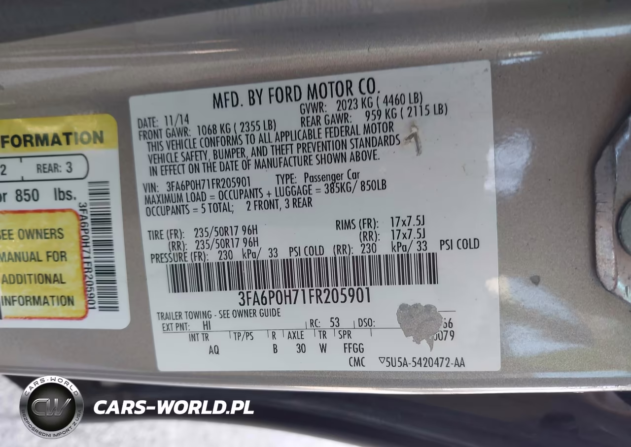 2015 Ford Fusion Se VIN:3FA6P0H71FR205901 - 9
